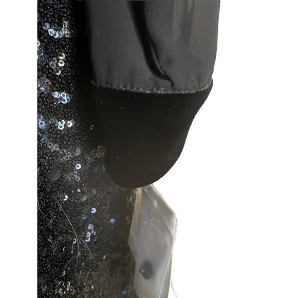 Julia Jordan Black Sequin Sheath Long Sleeve Cocktail Party Event Dress, Size 6 - Picture 3 of 8